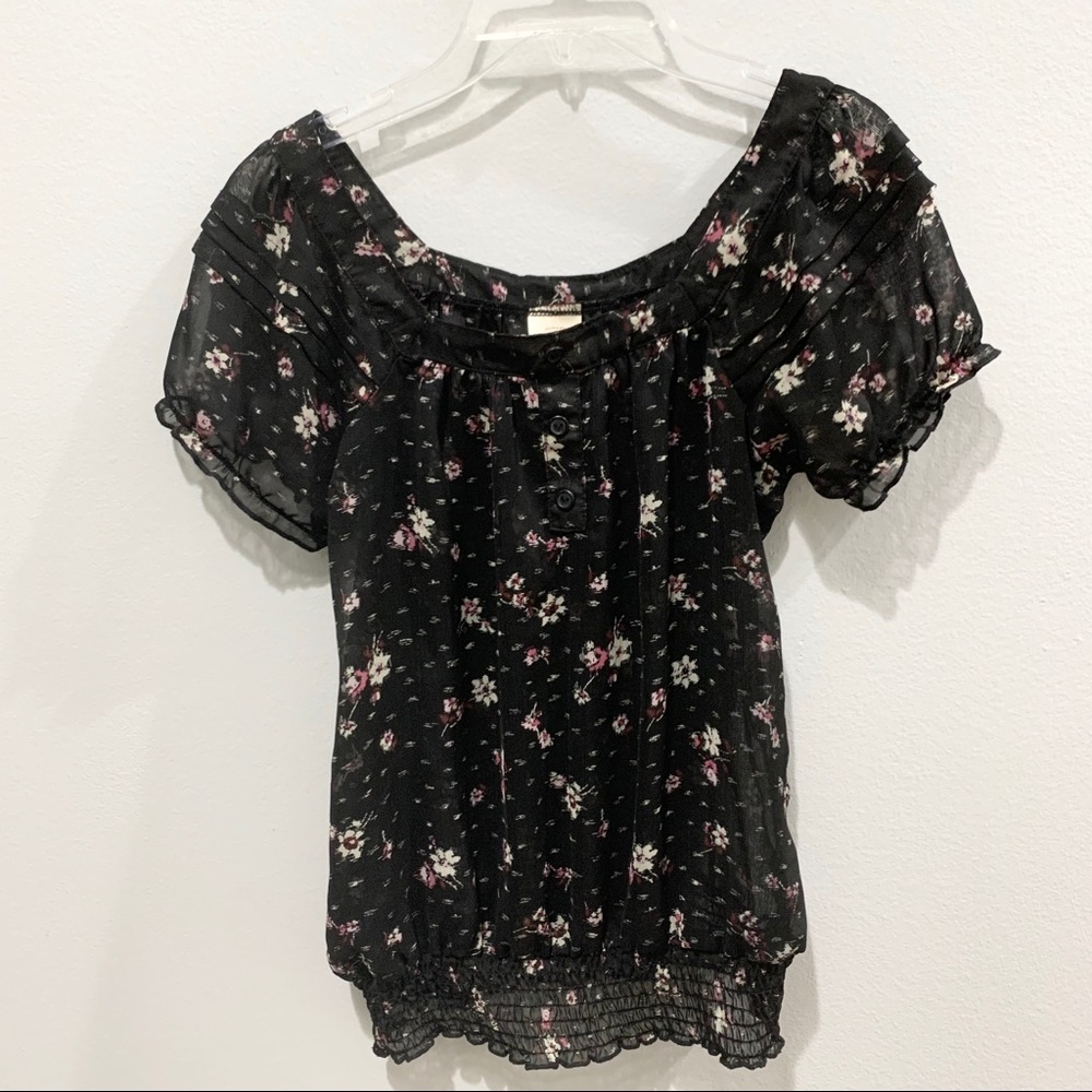 Translucent Floral Top